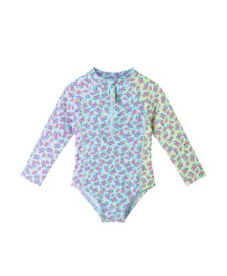 Infant Girls Floral Print Rash Guard