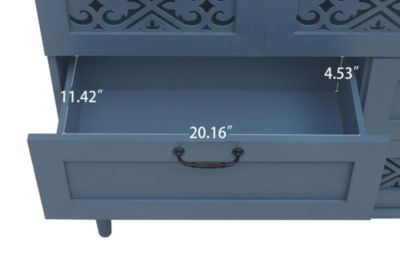 Vintage 7 Drawer Storage Cabinet Sideboard Buffet Cabinet Entryway Cabinet with Drawers Accent Storage Cabinet for Living Room Bedroom