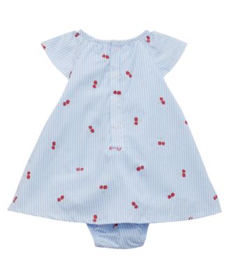 Baby Girls Printed Stretch Poplin Bodysuit Dress