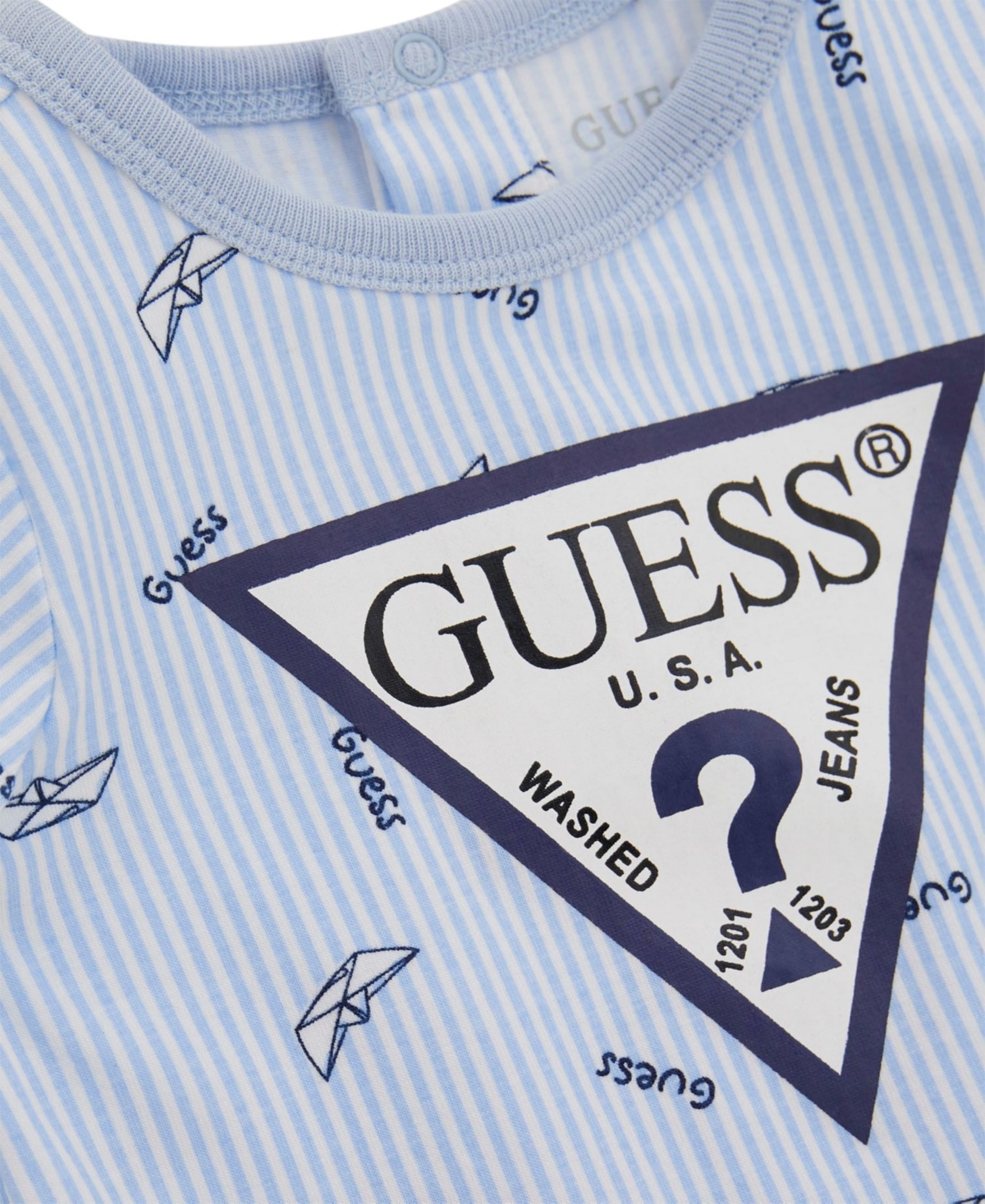 Guess Baby Boys Stretch Jersey Shortall In Blue