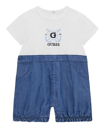 Baby Boys Mixed Media Chambray Shortall