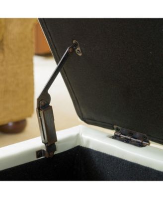 Elegant JULIANA Ottoman with Ample Storage and Sophisticated Bonded Leather