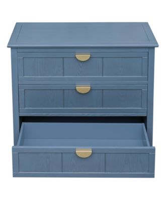 3 Drawer Cabinet Storage Cabinet with Drawers Modern Sideboard Buffet Cabinet Entryway Cabinet for Living Room Dressers Chest of Drawers, Blue