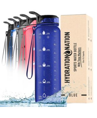 Hydration Nation Water Bottle With Time Marker 32oz