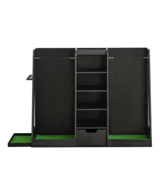 Streamdale 55" Wooden Golf Bag Organizer with Storage Drawers and Club Holders