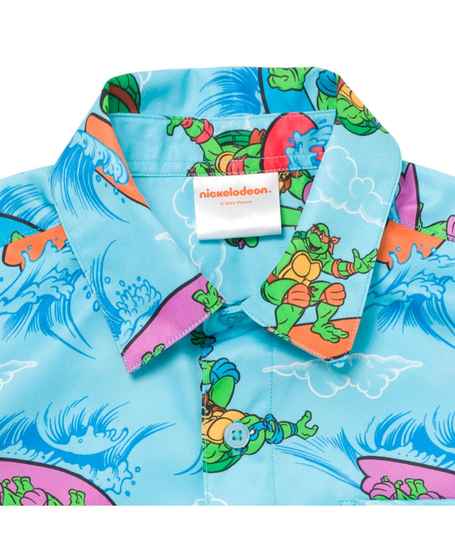 Toddler Boys Leonardo Michelangelo Raphael Hawaiian Button Down Shirt to
