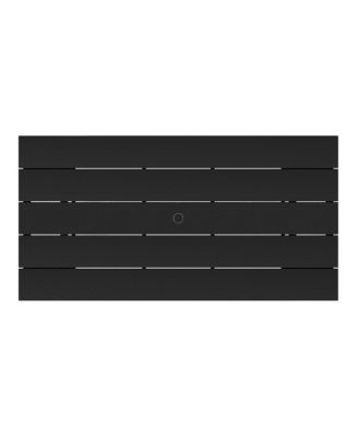 Outdoor Modern HDPE 66" Wide Rectangle Patio Dining Table for 6