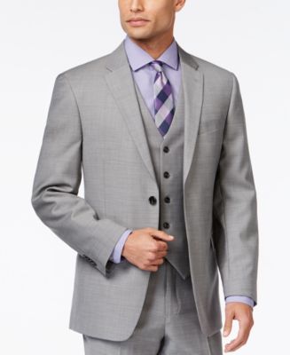 Tommy Hilfiger Grey Sharkskin Classic-Fit Jacket - Suits & Suit ...