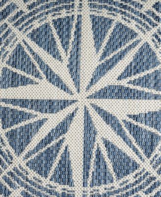 Shoreline SRL-871 5'3''x5'3'' Round Outdoor Area Rug