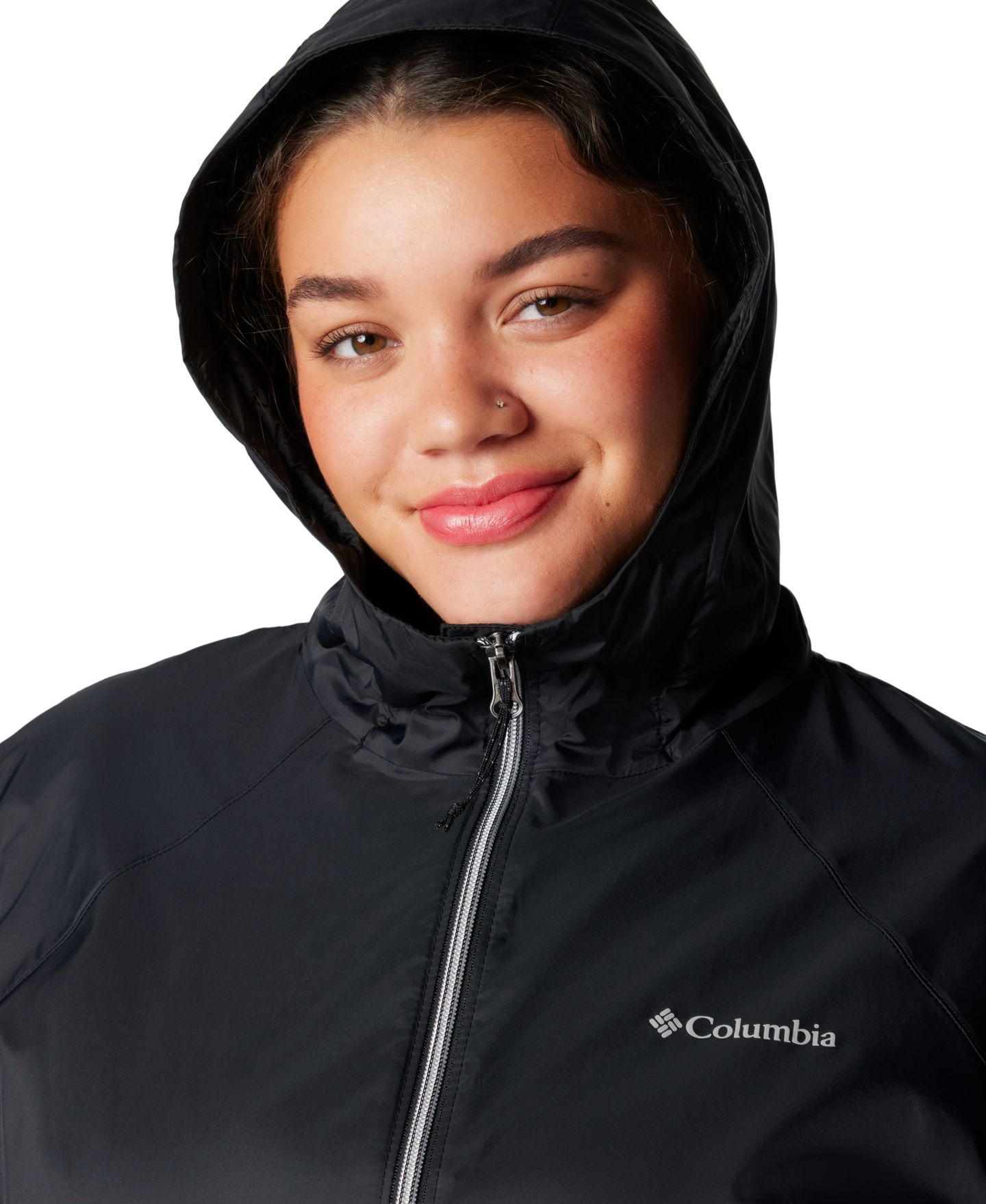Женская куртка Columbia Plus Size Switchback Lined Long Zipper, цвет: Чёрный — фото 4