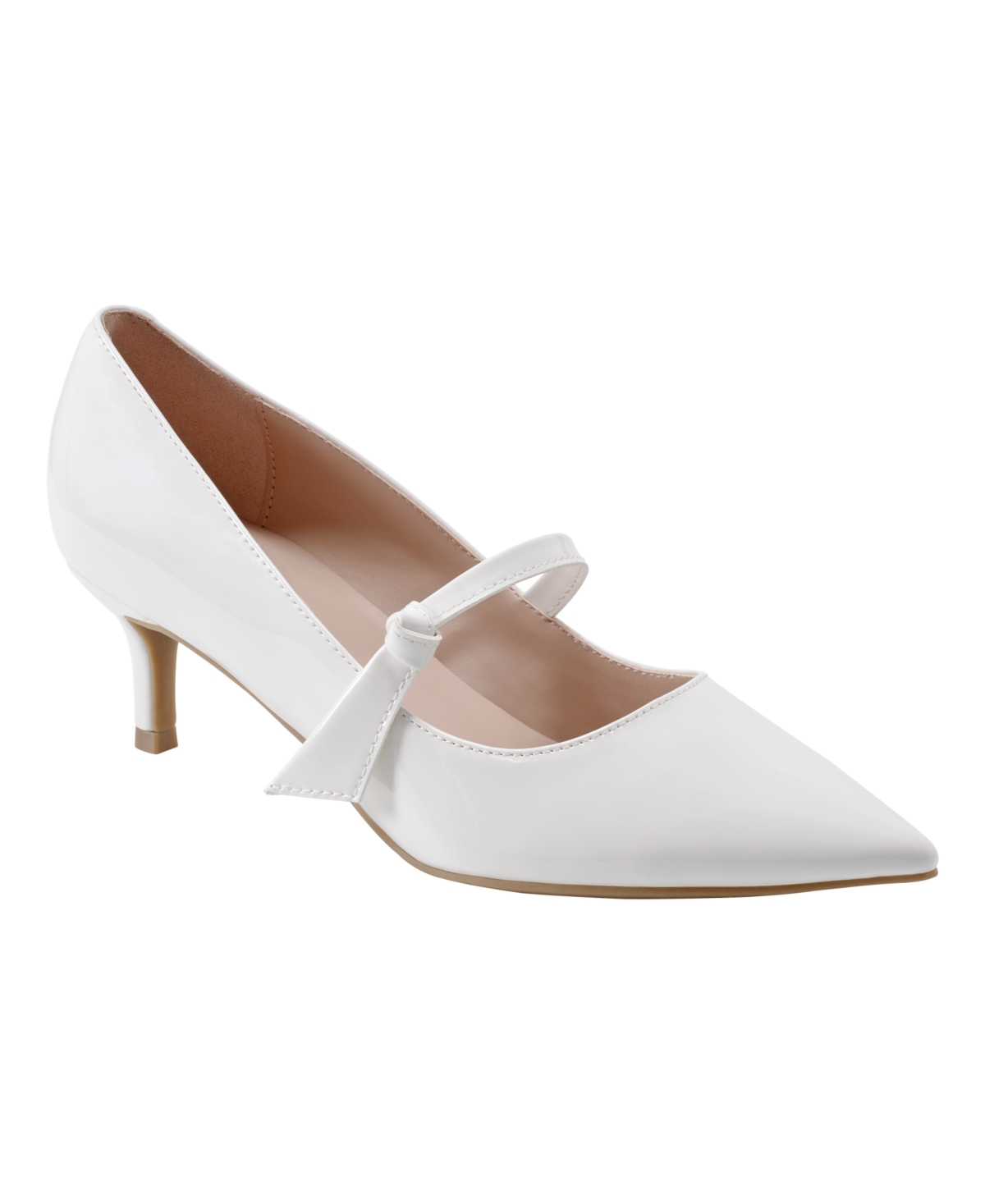 Women's Medley Mary Jane Kitten Heel Pumps - Cream Patent