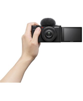 ZV-1F Vlogging Camera, Black, Bundle with SanDisk Extreme 32GB SD Card, Camera Bag for Point and Shoot Camera and Accessories