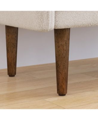Streamdale Teddy Velvet Storage Stool with Ample Capacity