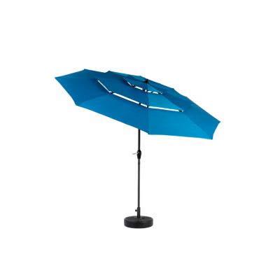 Streamdale 10ft 3-Tier Auto-Tilt Patio Umbrella (Dark Blue)