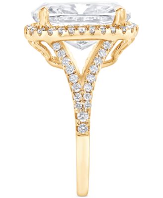 Badgley Mischka Certified Lab Grown Diamond Cushion Halo Engagement Ring (7-1/2 ct. t.w.) in 14k Gold