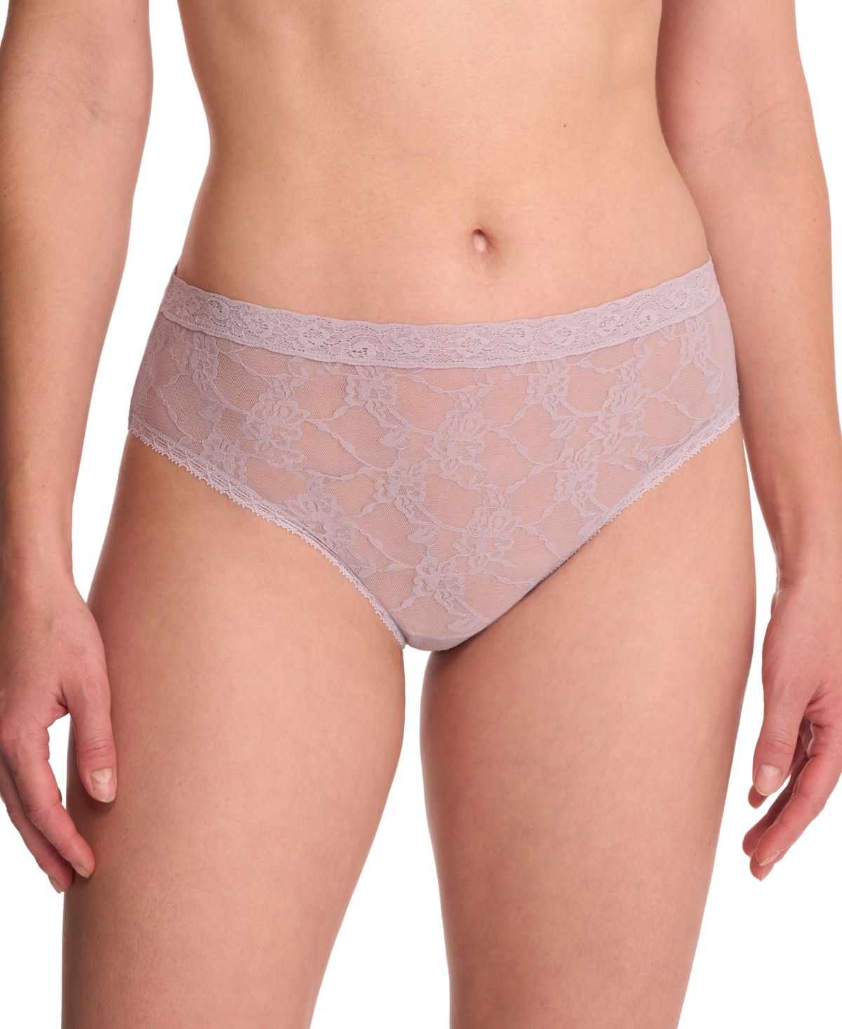 Natori Bliss Allure One Size Lace Girl Briefs In Grey Lilac