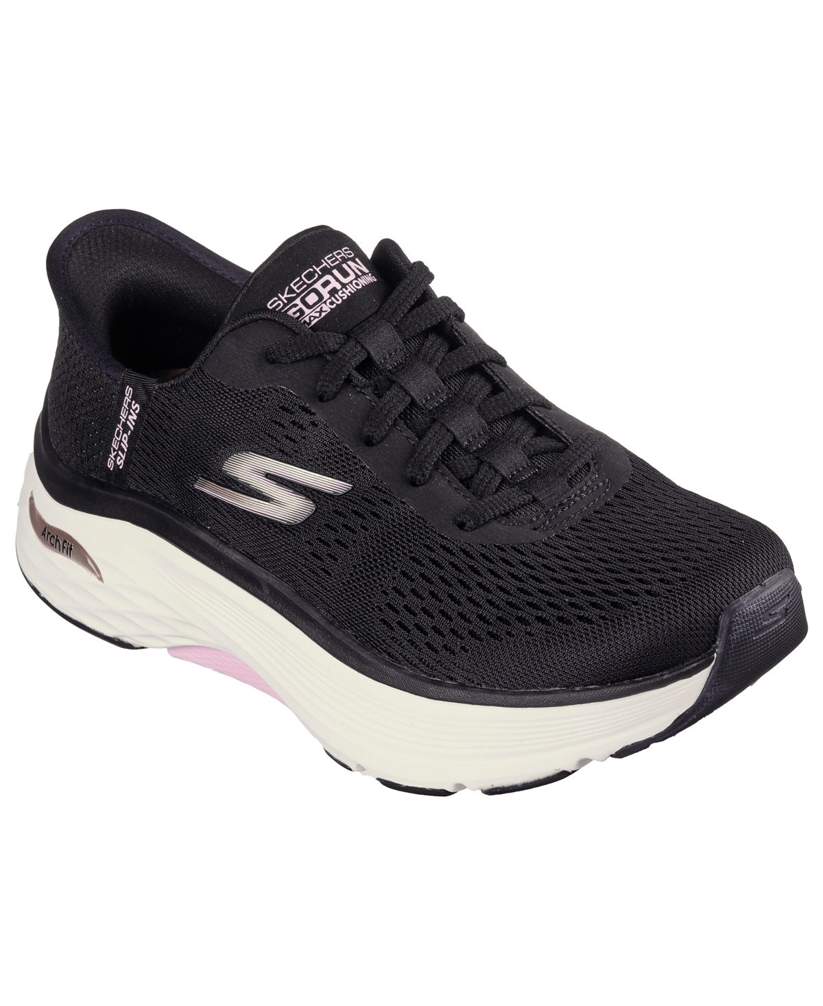 Women's Slip-Ins Max Cushioning Af-Paramount Walking Sneakers from Finish Line - Black, Pink