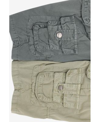 Big Boys 2 Pack Combo Belted Twill Cargo Shorts 8-18
