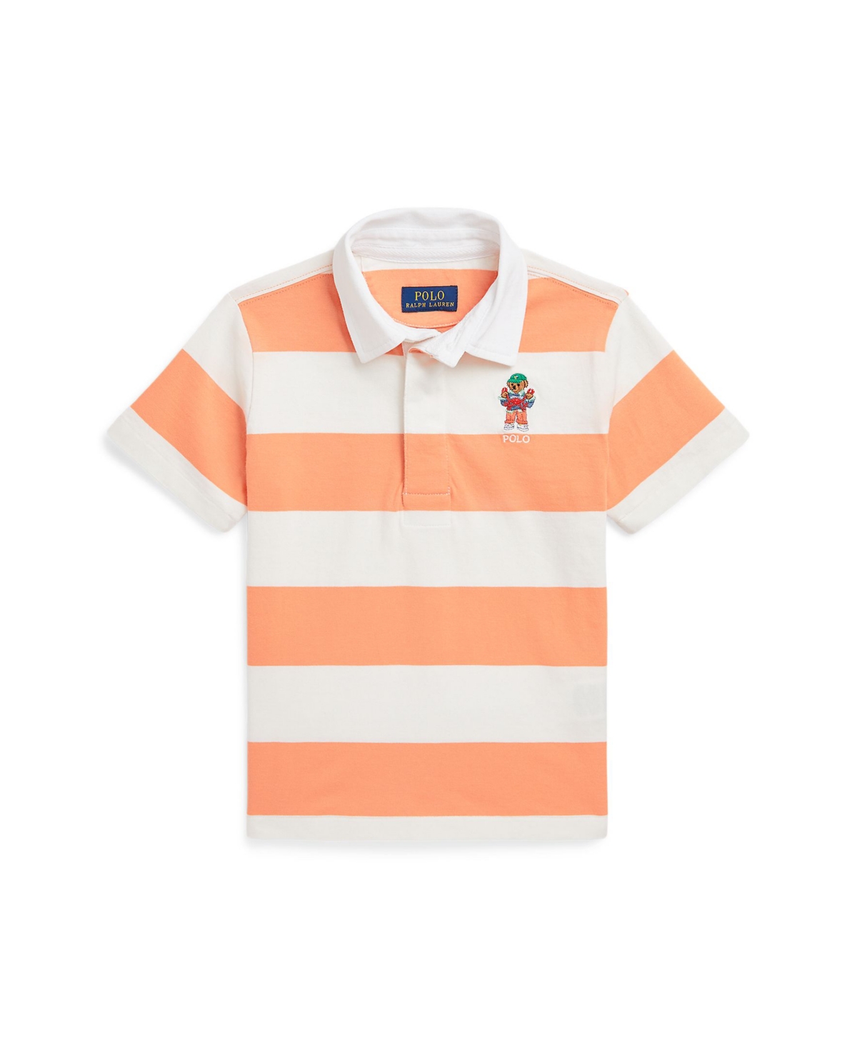 Polo Ralph Lauren Polo Bear Short-sleeve Rugby Shirt In Poppy