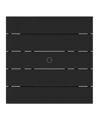 Outdoor HDPE 36" Square Patio Dining Table with Umbrella Hole