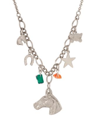 Semi-Precious Horse Bib Necklace