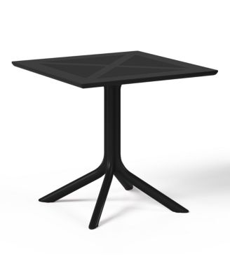 31.5" Square Plastic Outdoor Patio Dining Table for 4