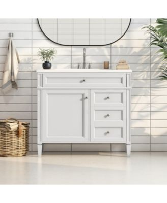 Modern Bathroom Vanity with Top Sink and Storage