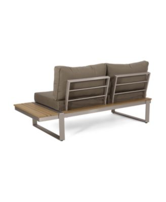 Streamdale Rust-Resistant Sectional Sofa with Faux Wood Accents and Water-Resistant Cushions