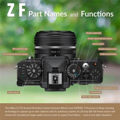 Z f Mirrorless Camera with NIKKOR Z 40mm f/2 SE Lens, Bundle with 64GB SDXC Memory Card, EN-EL15c Lithium-Ion Battery and 40.5mm Filter Kit