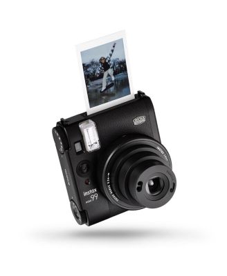 Instax Mini 99 Instant Film Camera, Matte Black, Bundle with 2x Instant Daylight Film Pack and Slinger Photo Album