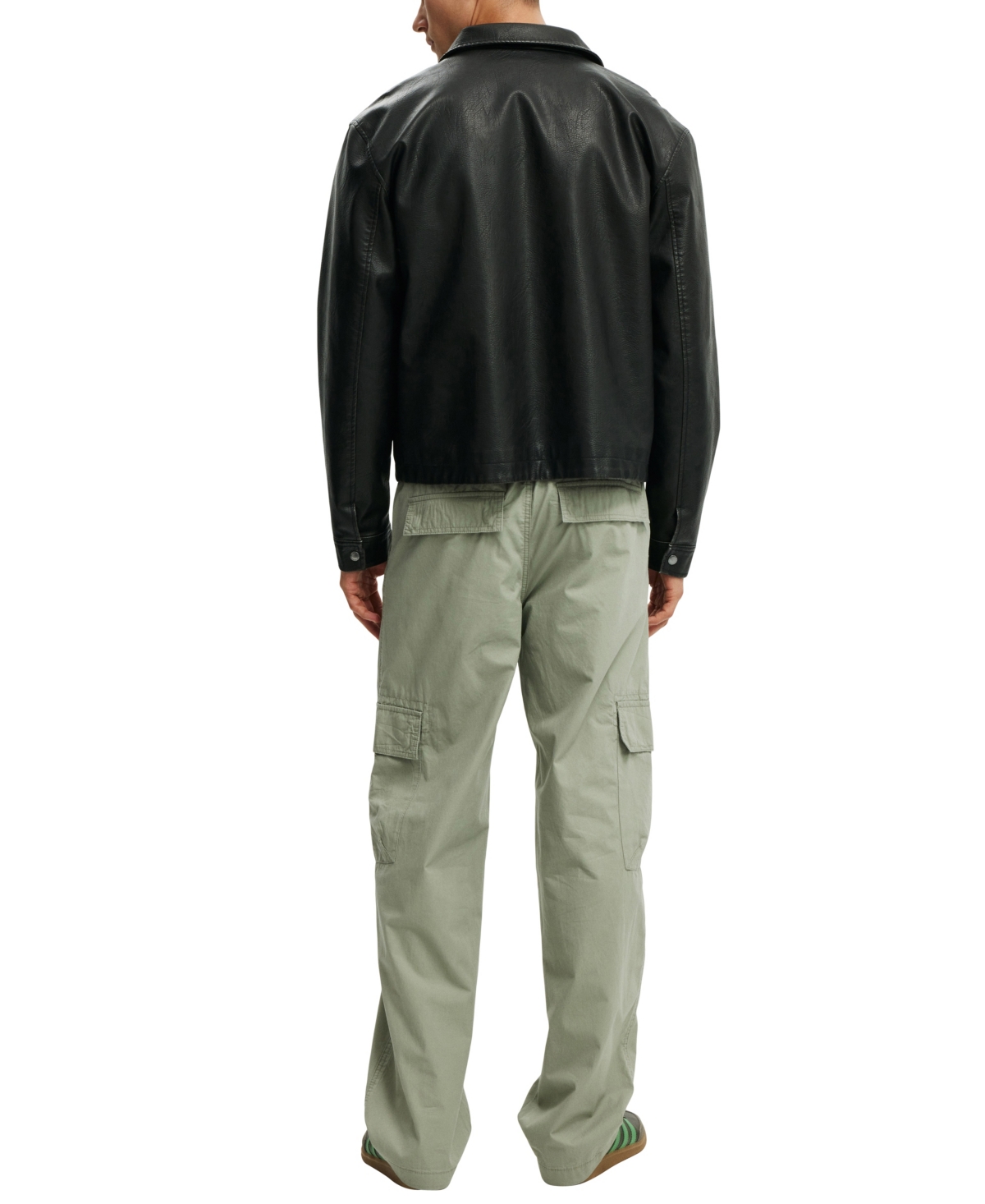 Shop Cotton On Men's Knox Baggy Cargo Pants In Soft Green