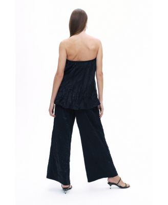 Women's Wrinkled Strapless Blouse