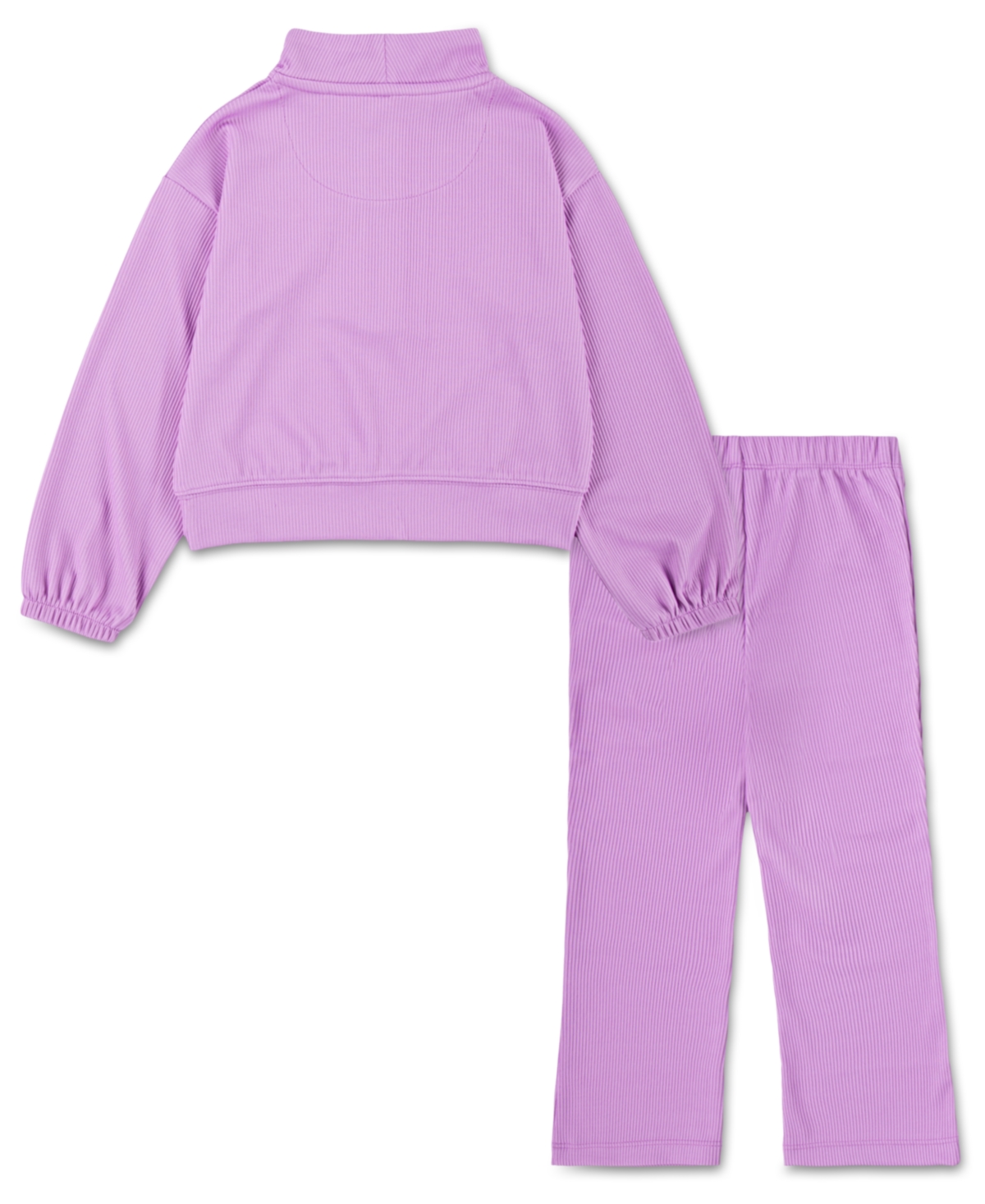 Nike Toddler Girls 2-piece Ribbed Quarter-zip Top And Leggings Set In Rush Fuchsia