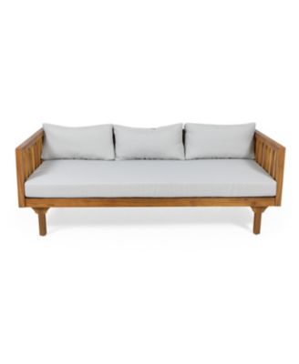 Streamdale Stunning Acacia Wood Daybed with Water-Resistant Cushions