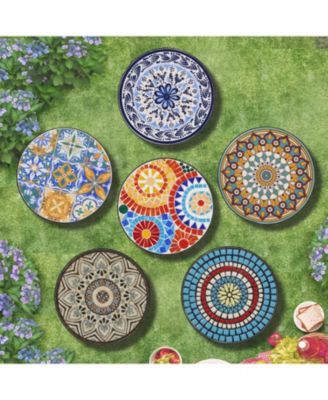 Streamdale Patio Side Table,Colorful+Black