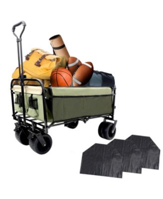 Collapsible Utility Wagon Cart with 440 lbs Capacity for Camping, Shopping, Gardening, and Sports