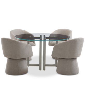 5-Pc. Dining Set (Emila Round Table & 4 Korder Chairs), Created for Macy's