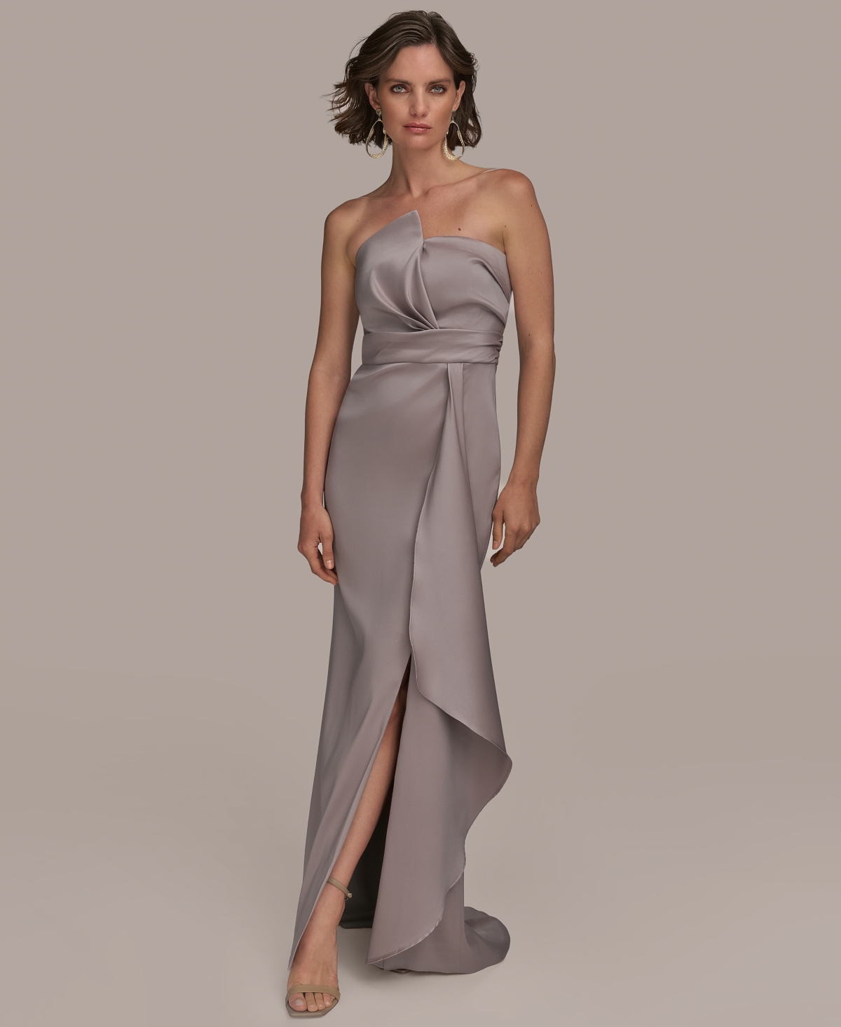 Donna Karan New York Women's Asymmetric Twist Strapless Gown
