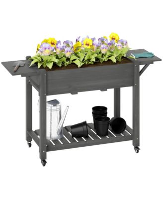 Wooden Raised Garden Bed with Liner