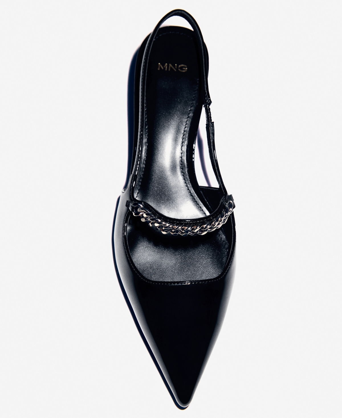 Mango High Heel Shoes With Link Straps Black In Black
