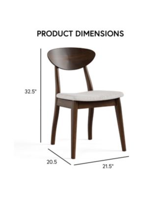 2-Pc. Seban Solid Wood Dining Chair Set 