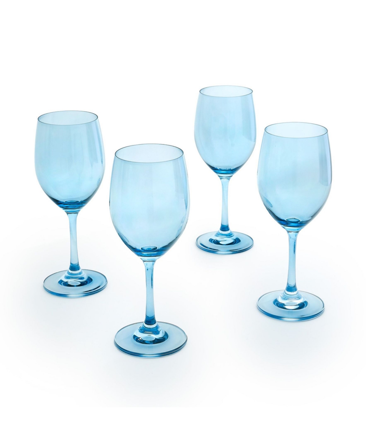 Godinger Veneto Ballet White Wine Glasses, Set Of 4 In Blue