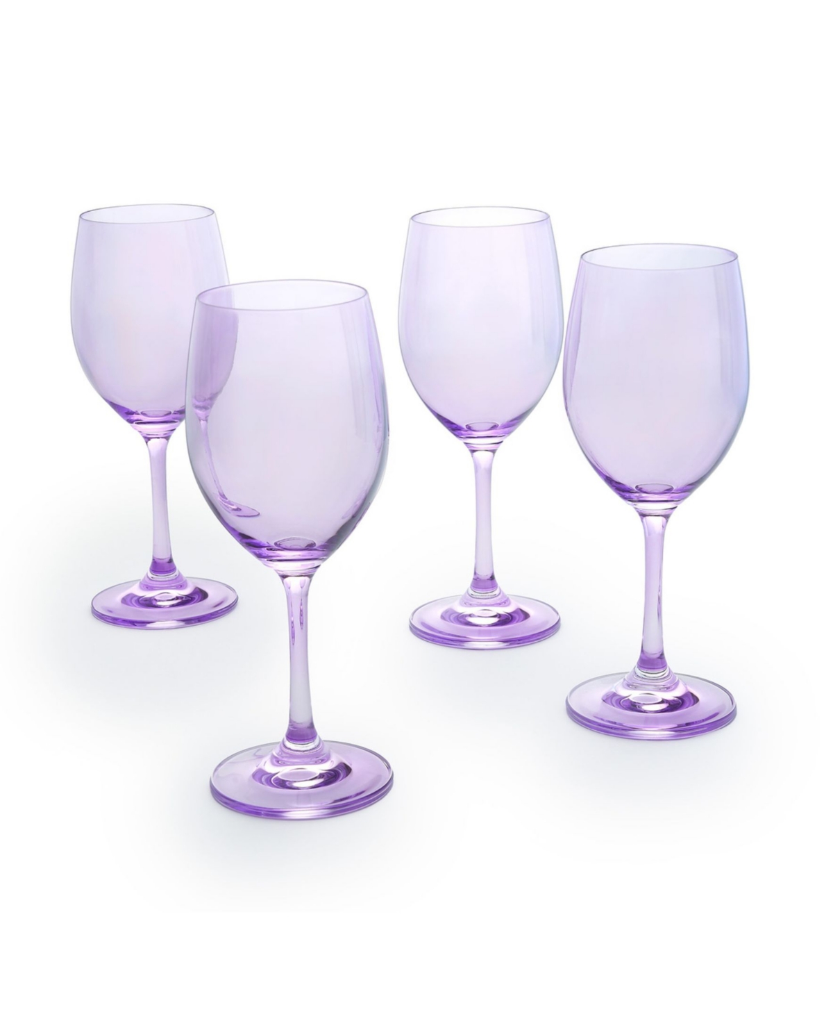 Godinger Veneto Ballet White Wine Glasses, Set Of 4 In Lavender