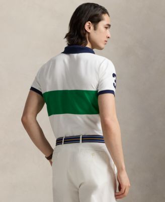 Men's Custom Slim Fit Big Pony Mesh Polo Shirt