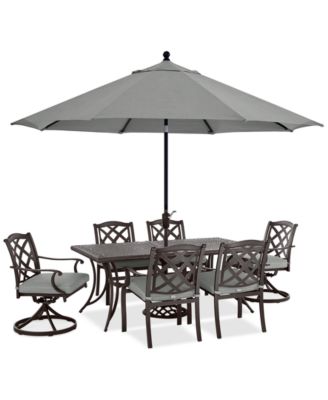 Wythburn Outdoor Dining 7 pc Set (72"x38" Table & 6 Lattice Dining Chairs)