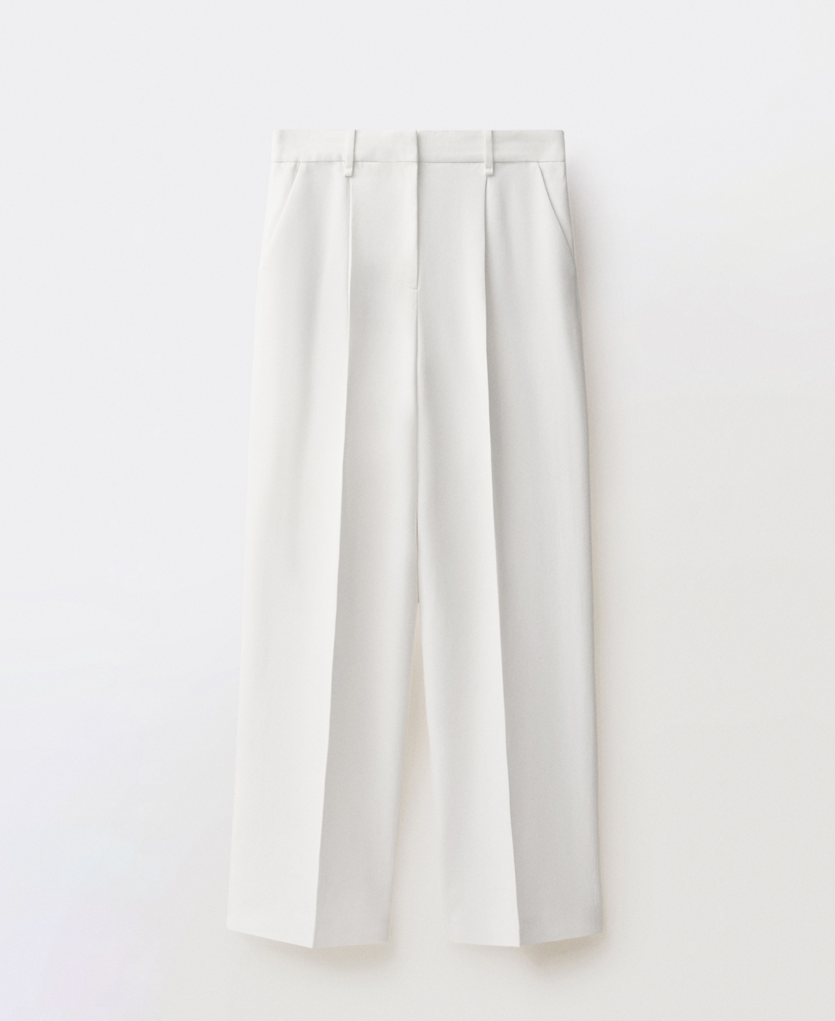 Shop Mango Women's Wide Leg Suit Trousers In White
