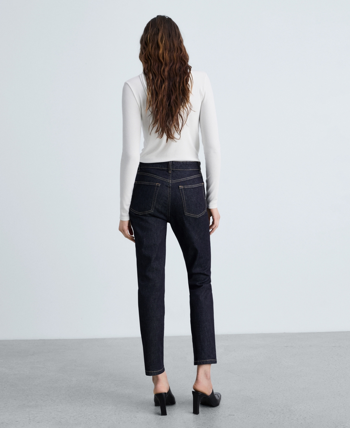 Mango Women's Claudia Rinse Wash Slim Crop Jeans In Open Blue