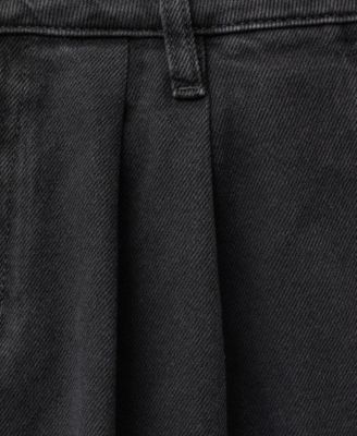 Women's Wide-Leg Pleated Jeans