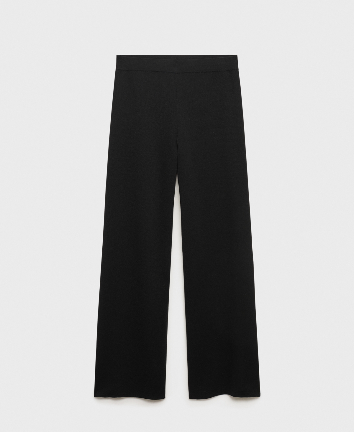 Shop Mango Women's Straight Knitted Trousers In Black