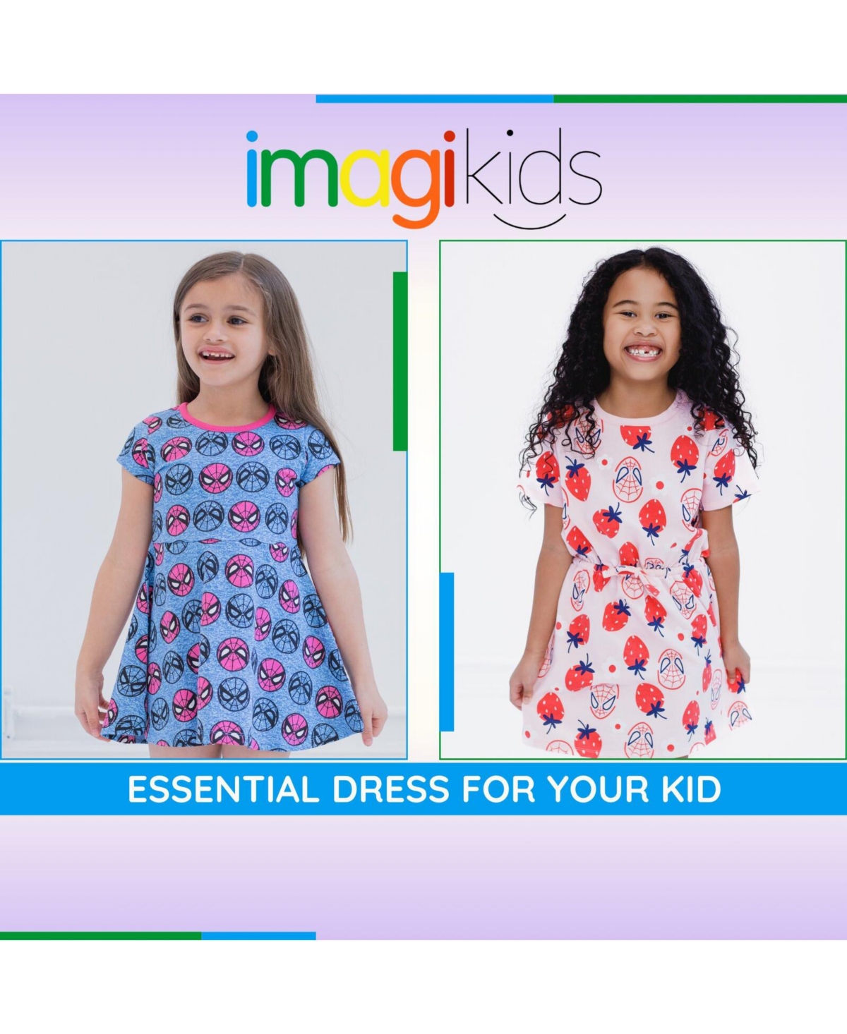 Marvel Spider-Man Girls French Terry Skater Dress Toddler to Big Kid